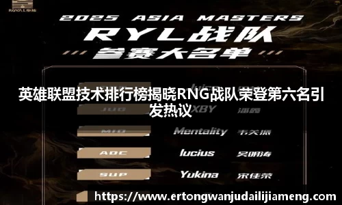 英雄联盟技术排行榜揭晓RNG战队荣登第六名引发热议